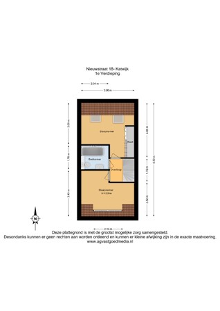 Floorplan - Nieuwstraat 18, 2223 BR Katwijk